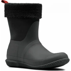 Hunter Women's Original Insulated Roll Top Sherpa Boot In Black -Vans || Blundstone || Hunter Sales 1036 1 1100x