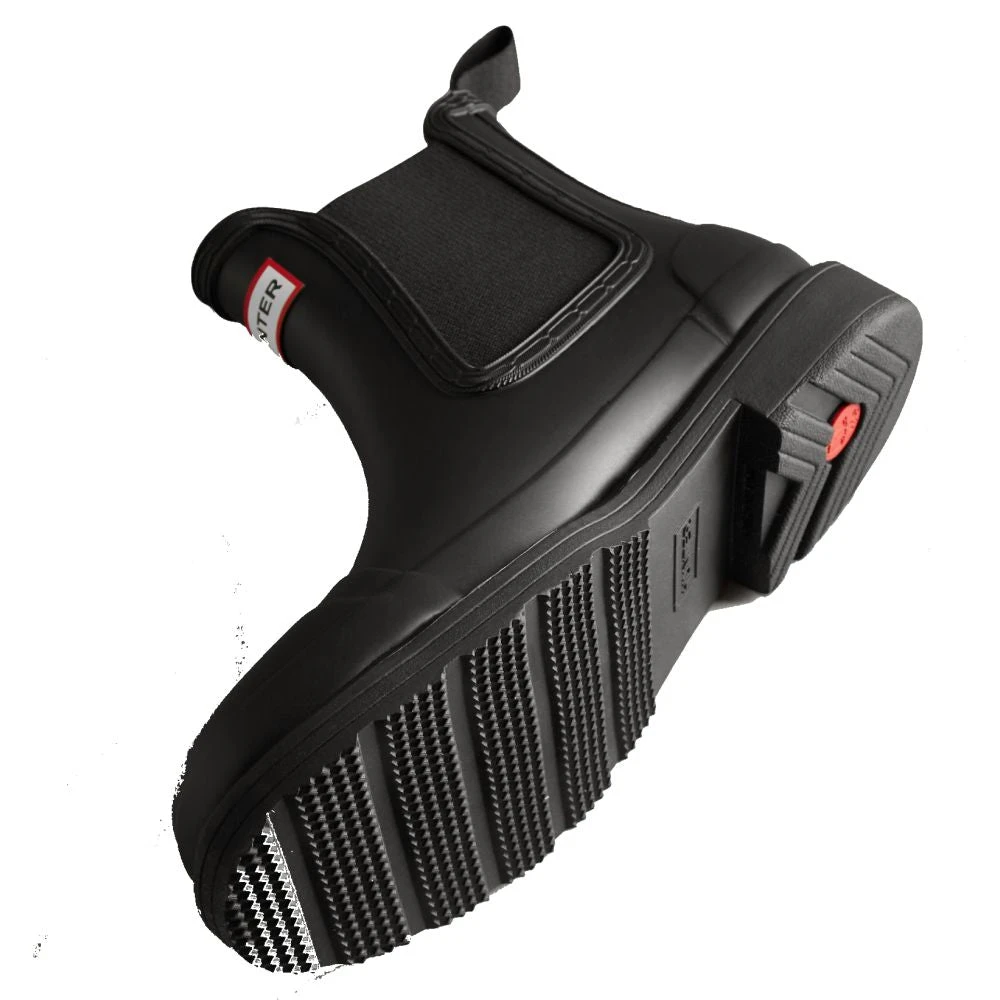 Hunter Women's Commando Chelsea Boots In Black 6 Hunter Women's Commando Chelsea Boots In Black - Image 4