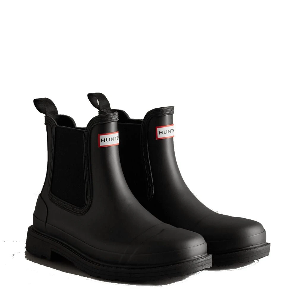 Hunter Women's Commando Chelsea Boots In Black 4 Hunter Women's Commando Chelsea Boots In Black - Image 2