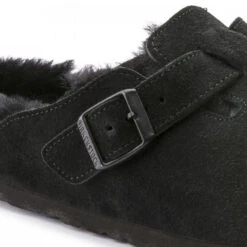 Birkenstock Boston Shearling Suede Leather In Black -Vans || Blundstone || Hunter Sales 2 5 259883 detail 1 1100x
