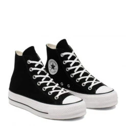 Converse Women's Chuck Taylor All Star Canvas Platform Hi In Black/White/White -Vans || Blundstone || Hunter Sales 560845c d 08x1 2 1100x