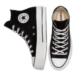 Converse Women's Chuck Taylor All Star Canvas Platform Hi In Black/White/White -Vans || Blundstone || Hunter Sales 560845c e 08x1 2 1100x