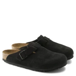 Birkenstock Boston Softbed Suede Leather In Black 7 Birkenstock Boston Softbed Suede Leather In Black -Vans || Blundstone || Hunter Sales 660471 2 1100x