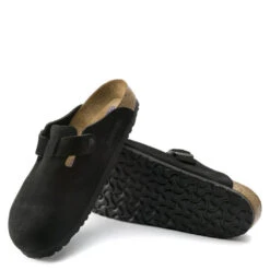 Birkenstock Boston Softbed Suede Leather In Black 9 Birkenstock Boston Softbed Suede Leather In Black -Vans || Blundstone || Hunter Sales 660471 4 1100x