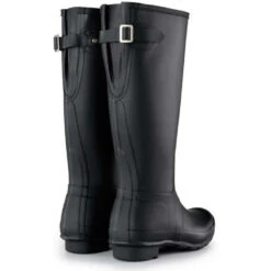 Hunter Women's Original Back Adjustable Rain Boots In Black -Vans || Blundstone || Hunter Sales 7 5 75 hunter original back adjustable black 3 1 1100x