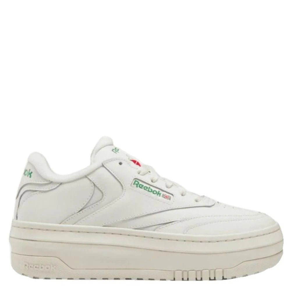 Reebok Women's Club C Extra In Chalk/Chalk/Glen Green 3 Reebok Women's Club C Extra In Chalk/Chalk/Glen Green