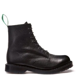 Solovair 8 Eye Derby Boot In Black Grain