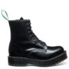 Solovair 8 Eye Zip Platform Derby Boot In Black Hi-Shine -Vans || Blundstone || Hunter Sales SV S8 551 BK ZIP HI 111 1 1100x