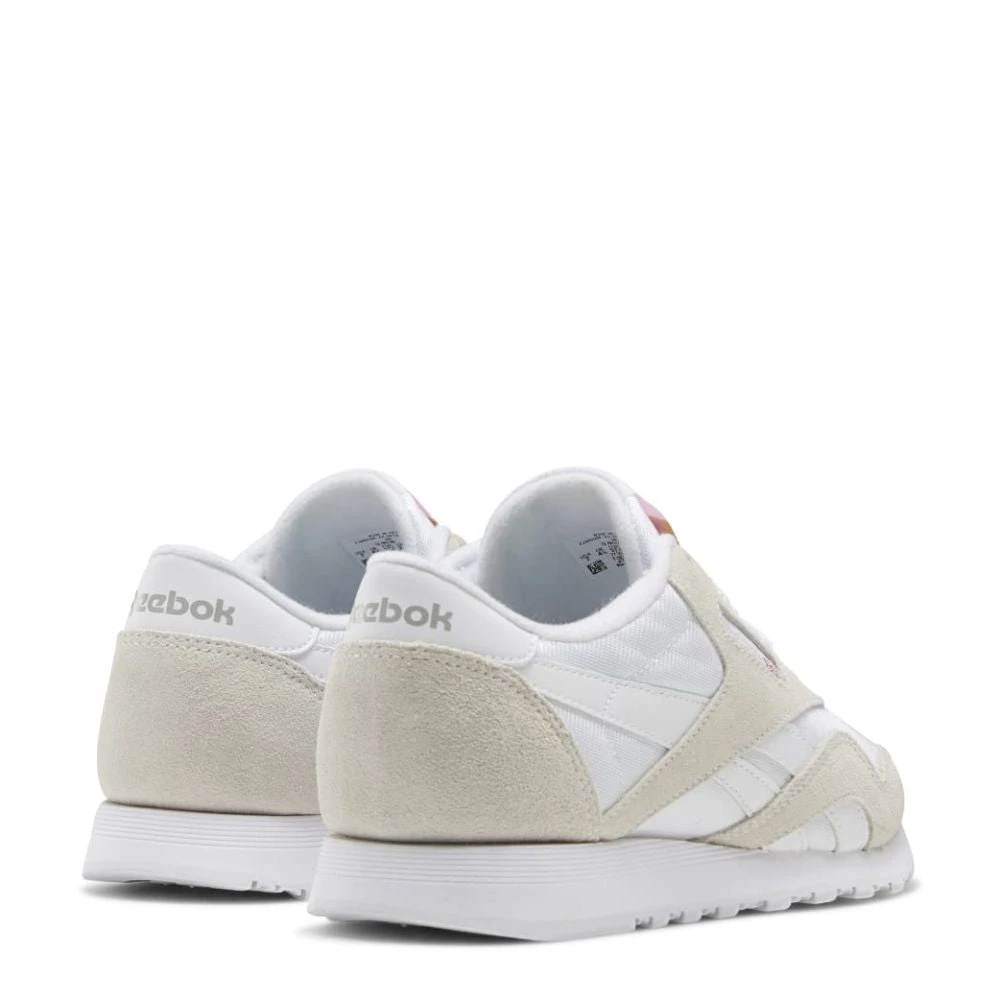 Reebok Women's Classic Nylon In White/Light Grey 6 Reebok Women's Classic Nylon In White/Light Grey - Image 4
