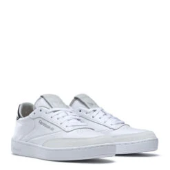 Reebok Women's Club C Clean In Cloud White/Core Black -Vans || Blundstone || Hunter Sales gy1383 5 footwear photography front lateral top view white 1100x
