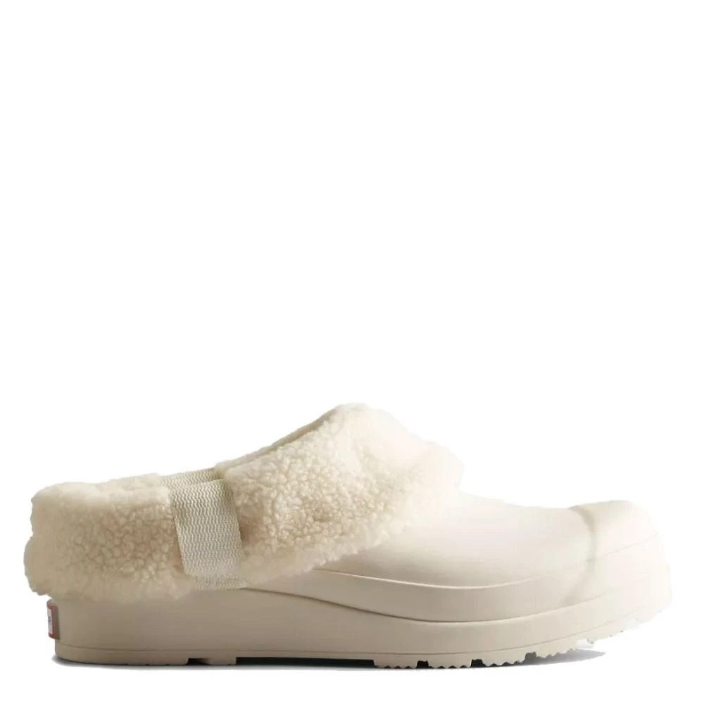 Hunter Women's Play Vegan Shearling Insulated Clogs In White 3 Hunter Women's Play Vegan Shearling Insulated Clogs In White
