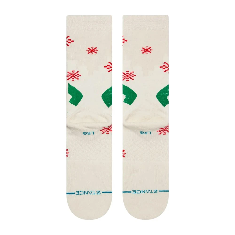 Stance X Elf Buddy The Elf Crew In Off White 5 Stance X Elf Buddy The Elf Crew In Off White - Image 3