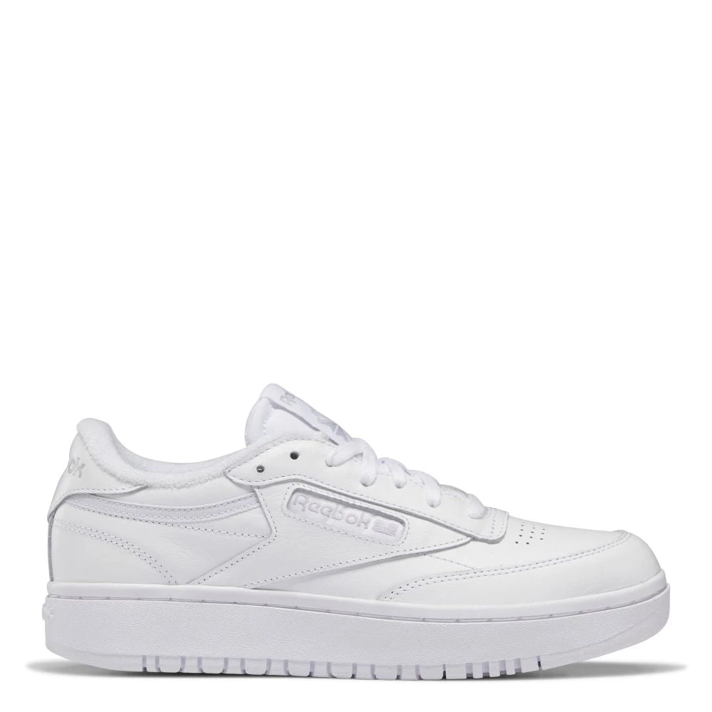 Reebok Women's Club C Double In Ftwr White/Ftwr White/Cold Grey 2 3 Reebok Women's Club C Double In Ftwr White/Ftwr White/Cold Grey 2