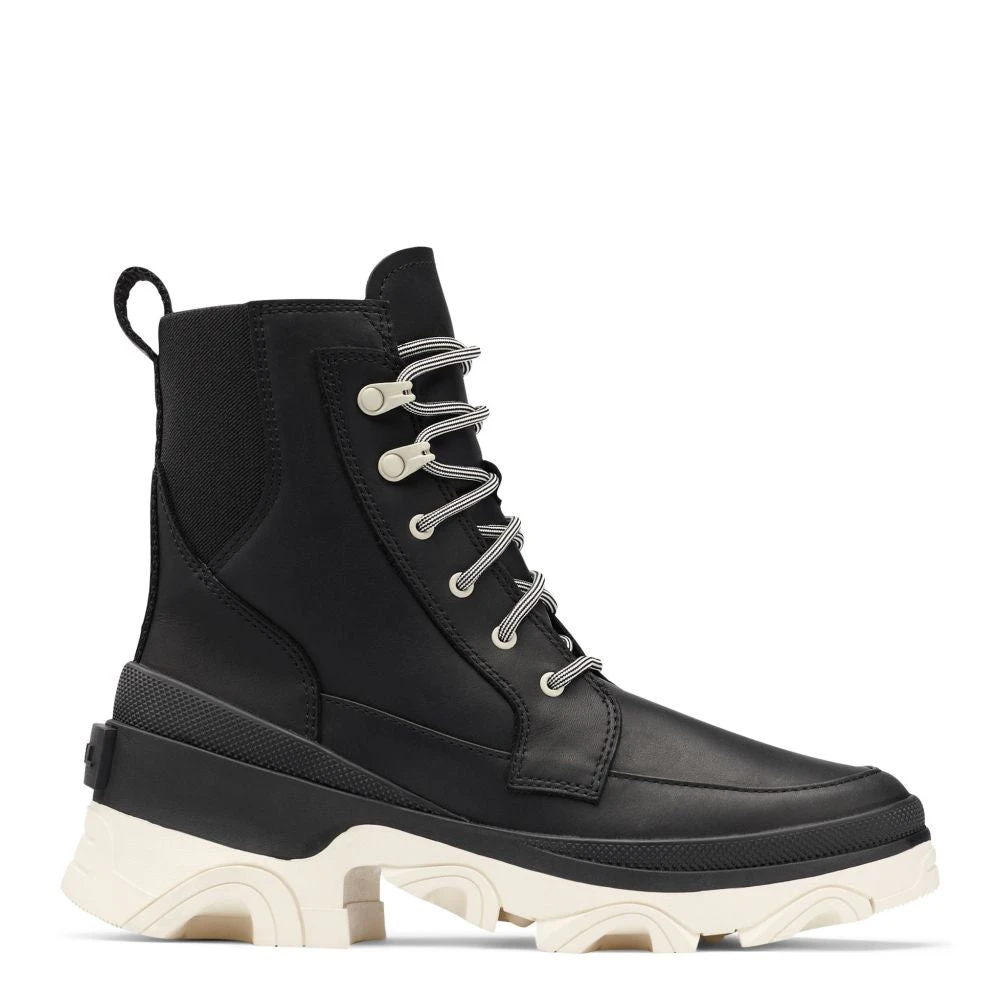 Sorel Women's Brex Lace Bootie In Black/Chalk 3 Sorel Women's Brex Lace Bootie In Black/Chalk