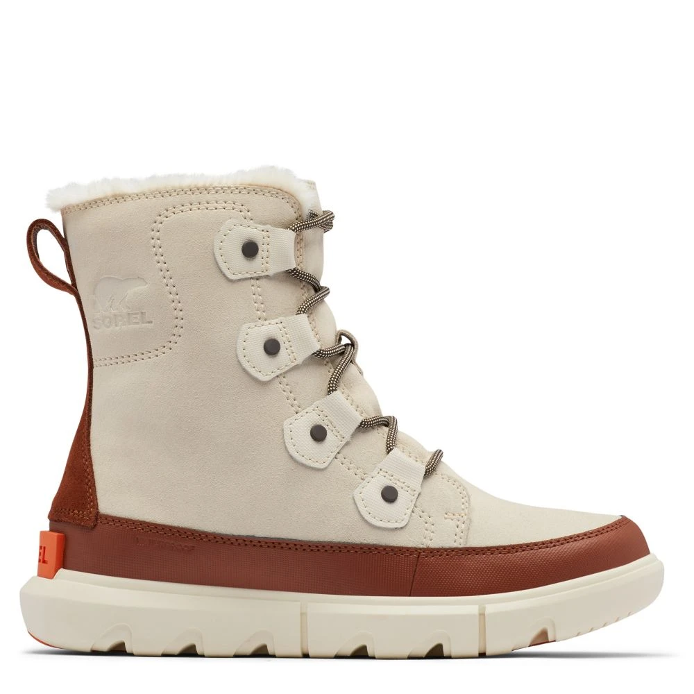Sorel Women's Explorer II Joan Boot In Chalk/Wood 3 Sorel Women's Explorer II Joan Boot In Chalk/Wood