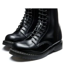 Solovair 14 Eye Derby Boot In Black Hi-Shine -Vans || Blundstone || Hunter Sales sv 14 bk 109 3 1100x