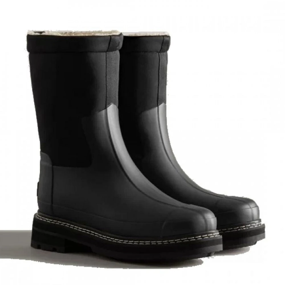 Hunter Women's Refined Stitch Roll Top Sherpa Boots In Black 5 Hunter Women's Refined Stitch Roll Top Sherpa Boots In Black - Image 3